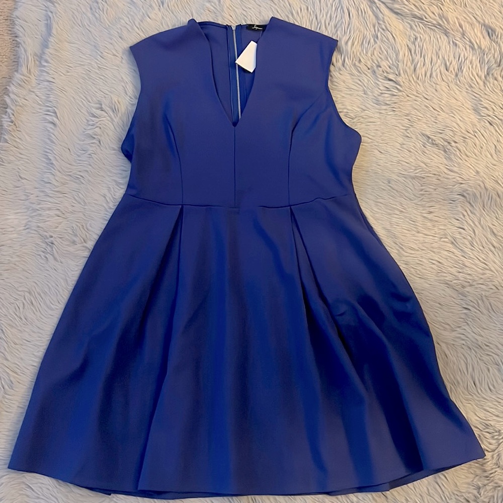 Soprano- Sleeveless V-Neck A-Line Pleated Dress Size 3x